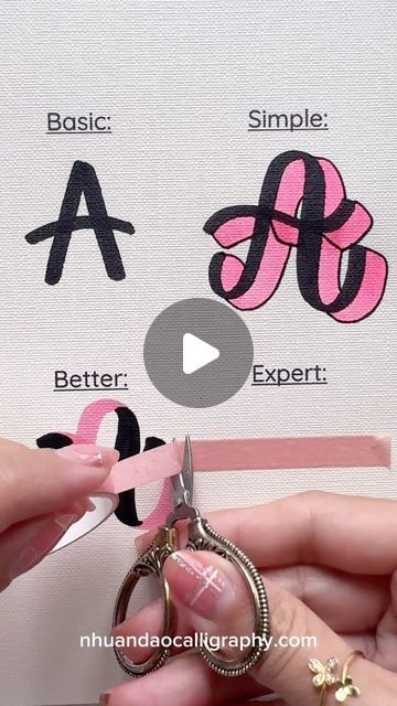 Nhuan Dao✨Calligraphy & Lettering❤️ on Instagram: "4 Stunning Lettering Styles in One Video! ✍️
.
.
.
🌟FREE Gift For You:
Do You Want to Try Your Hand at Brush Lettering and Calligraphy? Download This FREE WORKSHEET : “Master 8 Basic Stroke Of Brush Lettering” For Beginners
👉You Can Find The Link in My Bio or Visit: http://nhuandaocalligraphy.com
.
.
.
#NhuanDaoCalligraphy #Calligraphy
#BrushLettering #ModernCalligraphy #HandLettering #Lettering #Handwriting #LetteringStyle
#Handmade #DIY #artreels #reels" Lettering Styles Alphabet Calligraphy, Calligraphy Alphabet For Beginners, Calligraphy For Beginners Worksheets, Beginner Calligraphy, Lettering For Beginners, Lettering Handwriting, Hand Lettering For Beginners, Lettering Styles Alphabet, Calligraphy Video