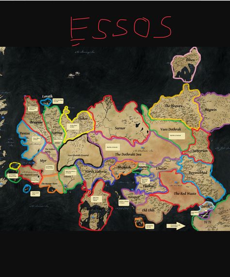 Game Of Thrones Map Essos, Game Of Thrones Map World, Map Of Westeros And Essos, Asoiaf Essos, Asoiaf Map, Essos Game Of Thrones, Essos Map, Game Of Thrones Story, Game Of Thrones History