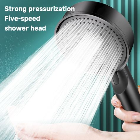 5 Modes Pressure Boost Shower Head Multifunction Adjustable Large Water Nozzle Massage Bathroom