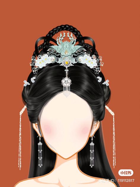 Traditional Asian Hairstyles, Chinese Traditional Hairstyles, Japanese Hairstyle Traditional, Traditional Chinese Hairstyle, Chinese Hairstyles, Ancient Chinese Hairstyles, Japanese Princess, Chinese Fancy Dress, Hanfu Hairstyles