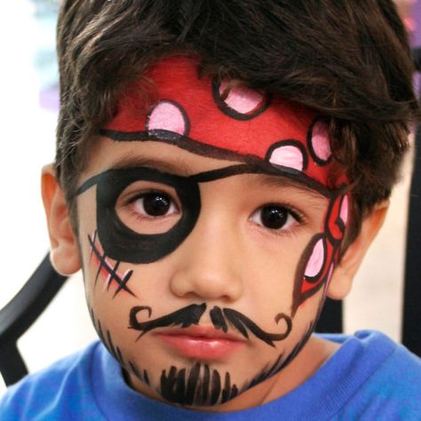 Pirate Face Painting | The finest in children's party entert… | Flickr Easy Halloween Face Painting, Carnaval Make-up, Pirate Makeup, Easy Face Painting Designs, Mom Halloween Costumes, Face Painting Tips, Pirate Face, Face Painting For Boys, Halloween Make-up Looks