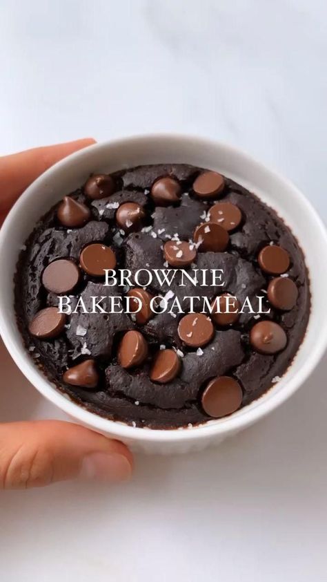 Brownie Baked Oatmeal, Makanan Rendah Kalori, Resepi Biskut, Easy Baking Recipes Desserts, Läcker Mat, Tasty Baking, حلويات صحية, Think Food, Healthy Sweets Recipes