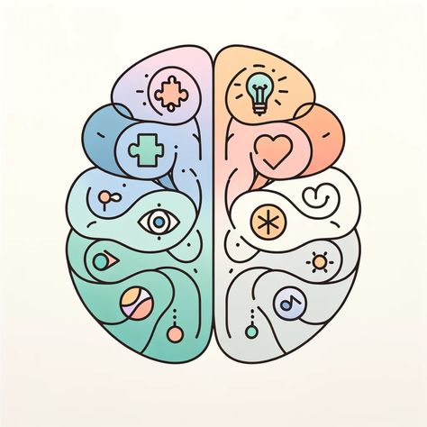 Embracing Neurodiversity: A Shift Towards Recognizing Unique Strengths Neurodiversity Symbol, Neuroscience Aesthetic, Neurodivergent Art, Neurology Art, Brain Growth, Basic Anatomy, Basic Anatomy And Physiology, Developmental Delays, The Human Brain