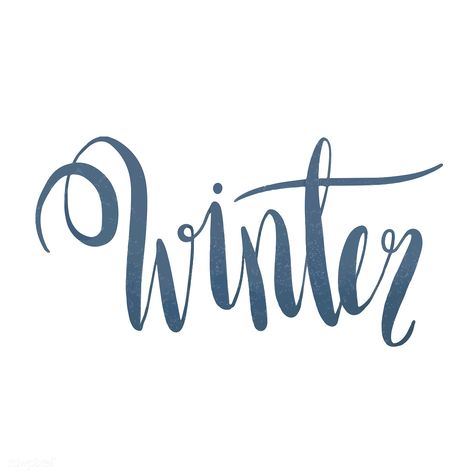 Winter watercolor style typography vector | free image by rawpixel.com Winter Typography, Winter Fonts, Beautiful Letters, Winter Words, Word Fonts, Winter Quotes, Winter Watercolor, Vintage Christmas Images, Winter's Tale