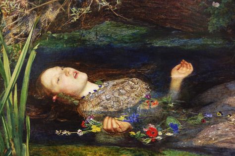 https://flic.kr/p/F6cok2 | Sir John Everett Millais, Bt Ophelia 1851–2 Tate Britain | www.tate.org.uk/art/artworks/millais-ophelia-n01506 John Everett Millais Ophelia, Ophelia Painting, Elizabeth Siddal, Everett Millais, Gabriel Rossetti, Pre Raphaelite Brotherhood, Pre Raphaelite Art, Dante Gabriel Rossetti, John Everett Millais