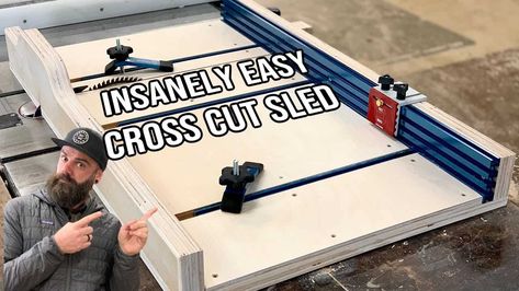 Tablesaw Sled, Table Saw Crosscut Sled, Crosscut Sled, Cross Cut Sled, Woodshop Tools, Table Saw Sled, Best Table Saw, Table Saw Fence, Woodworking Table Saw