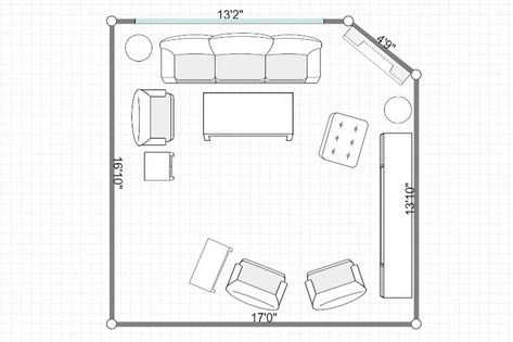 11 Living Room Layouts With A Corner Fireplace To Inspire You Two Couches Living Room Layout, Corner Fireplace Living Room, Large Living Room Layout, Corner Fireplaces, Fireplace Drawing, Fireplaces Layout, Living Room Layout, Living Area Design, Small Fireplace