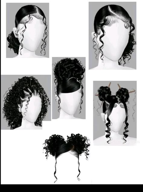 Y2k Afro Hairstyles, Imvu Curly Hairstyles, Latina Curly Hairstyles, Cute Slick Hairstyles, 7th Grade Hairstyles, Braids Hair Color, Braided Hairstyles For Sports, Haircut Natural Hair, Prom Curly Hairstyles