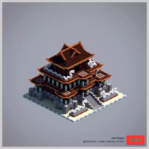 Minecraft Asian Palace, Minecraft Asian Builds, Minecraft Kale, Jade Palace, Minecraft Temple, Villa Minecraft, Minecraft Japanese House, Construction Minecraft, Minecraft Japanese