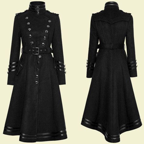 Moda Medieval, Gothic Coat, Steampunk Jacket, Buy List, Gothic Victorian, Langer Mantel, Clothing Designs, Gothic Punk, Hem Design