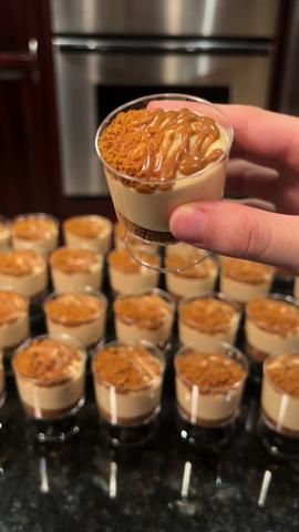 Birthday cake dessert cups! Find the full recipe linked on my profile ... | TikTok Biscoff Cheesecake Cups, Lotus Biscoff Cheesecake, Cheesecake Cups Recipe, Dessert Shooters Recipes, Biscoff Recipes, Dessert Cups Recipes, Mini Dessert Cups, Biscoff Biscuits, Biscoff Cheesecake