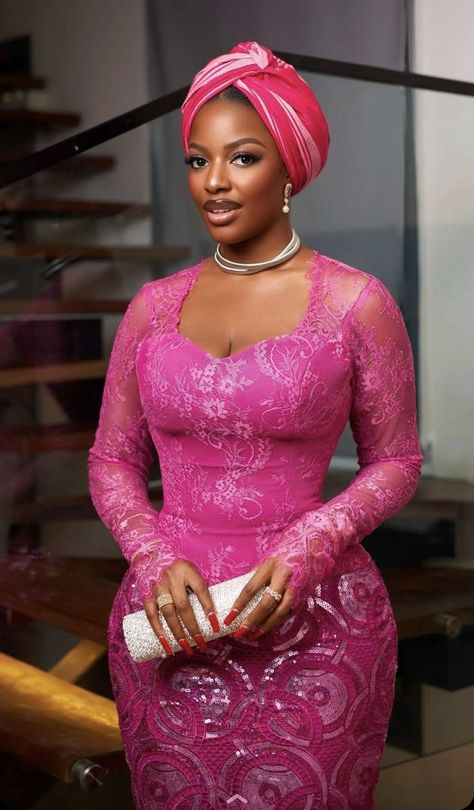 Hilda Baci, Wedding Guest Fashion, Aso Ebi Lace Styles, Lace Dress Classy, African Bridal Dress, Ankara Dress Designs, Nigerian Lace Styles Dress, Nigerian Lace Styles, African Lace Styles