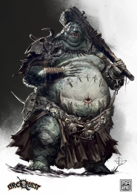 Giant Monsters Fantasy Art, Gluttonous Demon, Fantasy Ogre Art, Ogre Concept Art, Ogre Dnd, Troll Concept Art, Dnd Ogre, Giant Demon, Character Design Cartoon