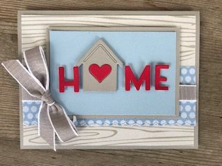 Congrats On New Home Card Diy, Housewarming Cards Handmade, Diy Cards For New Home, Homemade Housewarming Card, Stampin Up Coming Home Cards, Stampin Up New Home Cards, Coming Home Stampin Up Cards, Handmade New Home Cards Ideas, Welcome Home Card Ideas