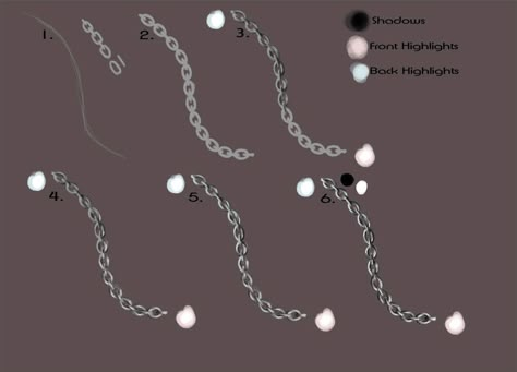 Chain Tutorial by PorcelainPoppies on DeviantArt Chain Sketch How To Draw, Chains Art Reference, Jewelry Drawing Tutorials, Chain Necklace Drawing, How To Draw Chains, Drawing Jewelry, Chain Tutorial, Drawing Tuts, Necklace Drawing