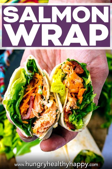 Salmon Wrap Recipes, Crunchy Salmon, Salmon Wraps, Salmon Wrap, Wraps Recipes, Best Lunch Recipes, Make Lunch, Gluten Free Wraps, Lunch Inspiration