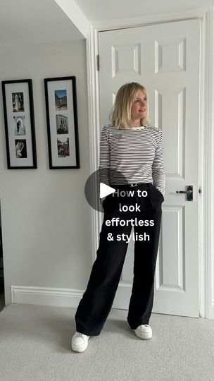 398K views · 2.6K reactions | How to look effortless …

Is all about mixing smart and casual elements within your outfit.

But as with so much of styling, it’s about ensuring that you have balance so mix these equally ie 2 smart pieces with 2 casual ones. 

For example:

✔️ Jeans and tee (casual) with blazer and flats/loafers

✔️ Jeans and trainers (casual) with Bouclé jacket and smart bag 

✔️ Tailored trousers and blazer/wool coat (smart) with sweatshirt/knit and trainers 

✔️ Slip skirt and blazer (smart) with tee and trainers 

Scarf and quilted bags all @ameliaroseaccessories 
Belt @lovepinkroseuk 

Black trousers old @hm 
Stripe top old @majeparis 
Wool coat current @sosandar linked in Feb highlight
Trainers old @mintvelvet 

Ankle length trs old @aritzia see Feb highlight for altern Casual With Blazer, Loafers Jeans, Loafers And Jeans, Black Trousers Outfit, Smart And Casual, Black Cropped Trousers, Styling Clothes, Quilted Bags, Trouser Outfit