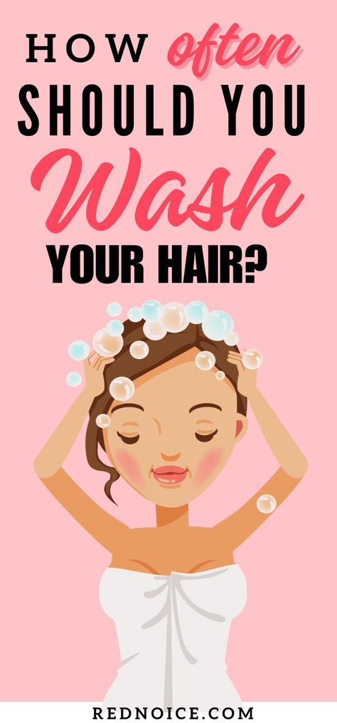 This pin features a graphic of a girl washing her hair with shampoo based on her hair washing schedule. The title of the pin is at the top of the pin and reads "How often should you wash hair?". Hair Washing Routine, Wash Hair, Hair Washing, Different Hair Types, Different Hair, Going Natural, Washing Hair, Dandruff, Cool Hairstyles