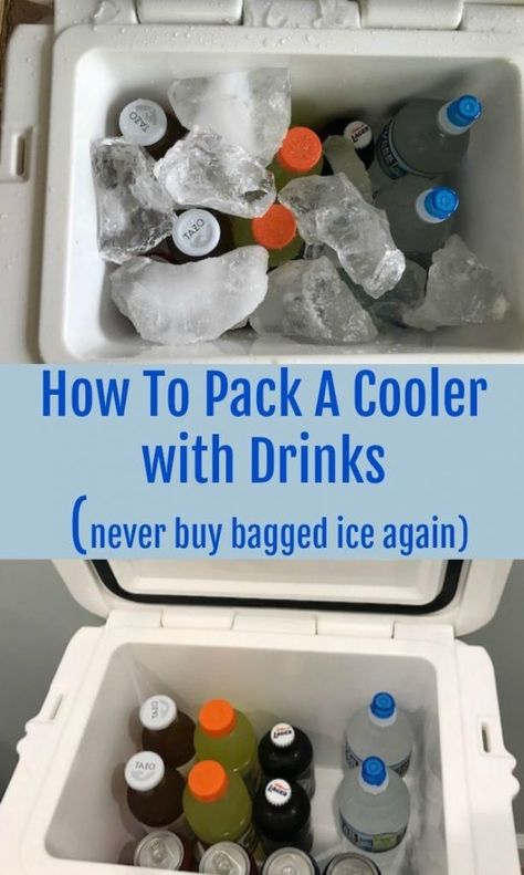 How to Pack a Cooler with Drinks & Ice Hacks #tutorial  How to keep your drinks cool for the beach. How to pack a cooler. Float Trip Drinks, River Float Trip Food, River Float Trip Essentials, Baseball Cooler, Float Trip Food, Pack A Cooler, Ice Packs For Coolers, Diy Ice Pack, Paint Rv