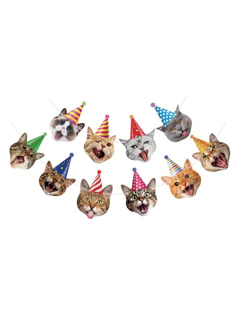 Multicolor  Collar  Paper   Embellished   Event & Party Supplies Cat Photo Booth Props, Birthday Cat Theme, Cat Birthday Decorations, Cat Theme Birthday Party, Cat Themed Party, Cat Happy Birthday, Cat Party Decorations, Cat Themed Parties, Cat Themed Birthday Party