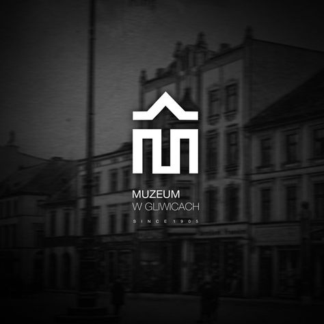 Muzeum w Gliwicach logo 1 by Zuzanna Serwatka, via Behance History Logo Design, Art Gallery Logo Design, Gallery Logo, Historical Logo, Realtor Logo Design, History Logo, Museum Identity, Museum Branding, Museum Logo