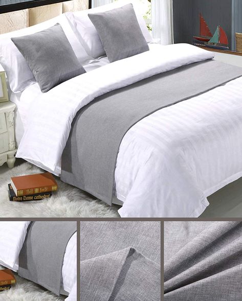 Bed Runners Ideas, Slipcover Bed, Solid Bed, Coffee Home, Hotel Room Design, Wedding Room, Bed Runner, Bedroom Hotel, Metal Bed Frame