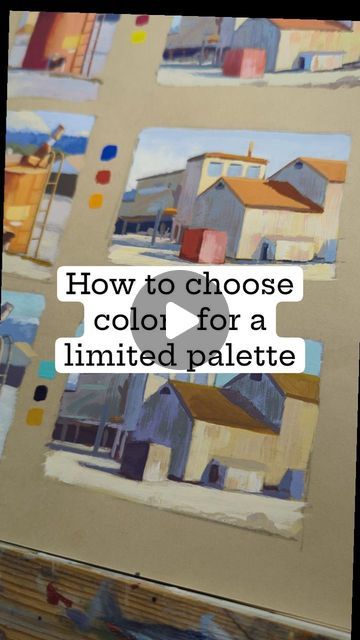 79K views · 6.4K likes | Nigel Sutcliffe on Instagram: "How to choose colors for a limited palette.  Here is an additional reel to answer some of the questions from my last reel that went viral! I tried to keep this as simple as possible, I hope it helps other painters out there. It's hard to condense something like this into 45 seconds. Yes you can use 2 colors, or more than 3, and the shape doesn't have to be a triangle. Experiment and see what you can come up with! Have fun.  For a more detailed explanation check out @jamesgurneyart blog posts and his amazing book on Color & Light. His work has inspired me massively over the years!  If you have questions let me know in the comments. . . . #limitedpalette #arttutorial #arttips #paintstudy #gouachepainting #acrylagouache #holbein #sketchb Colour Palette For Painting, Limited Colour Palette Art, Gouache Color Palette, Limited Palette Art, Limited Palette Painting, Limited Color Palette Illustration, Make A Color Palette, Analogous Color Scheme, Gouache Color