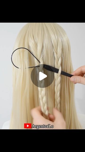 Easy French Braid Pigtails, Long Hair French Braid Styles, Easy Diy Braids For Long Hair, Fun Hair Braids, Cute Braided Hairstyles Tutorials, Zelda Hairstyle Tutorial, Cute Hairstyles Easy Medium Hair, Faux Waterfall Braid, Hair Loop Hairstyle