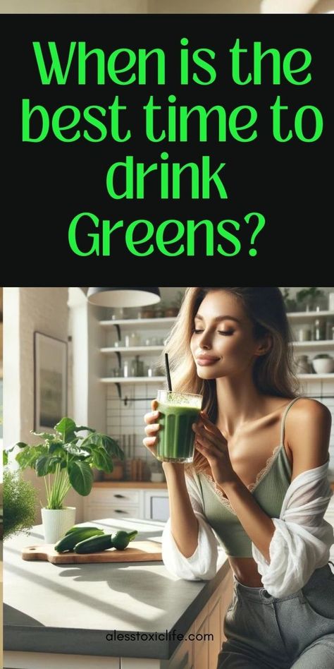 best time to drink your green smoothie Drinking Greens, Best Greens Supplement, Green Powder Drink, Best Greens Powder, Green Powder Smoothie, Smoothie Supplements, Green Smoothie Benefits, Green Diet, Greens Supplement