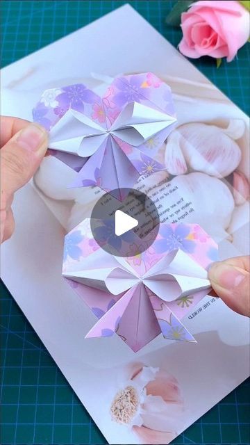 paper crafts creator on Instagram: "Heart-shaped bow, no matter how old you are now, long live the girl's heart. #handmade #handmadediy #origami #bowtie #origami #tutorial paper craft" Instagram Heart, Origami Tutorial, How Old, Long Live, No Matter How, Paper Craft, Origami, Old Things, Matter