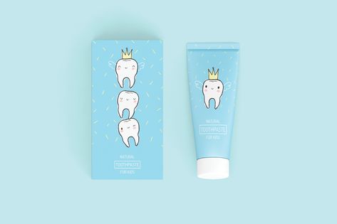 Tooth Fairy Kids Toothpaste (Concept) on Packaging of the World - Creative Package Design Gallery Baby Toothpaste, Kids Graphic Design, Graphic Design Mockup, Kids Packaging, Kids Toothpaste, Pasta Dental, Skincare Packaging, Natural Toothpaste, Graphic Design Agency