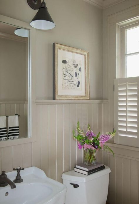 BEADBOARD BATHROOM IDEAS – Beadboard bathroom is made from wood. We sometimes call the aspect as wainscoting. Including a beadboard bathroom will make... Modern Beadboard, Wainscoting Ideas Bathroom, Beadboard Bathroom Ideas, Painted Beadboard, Beadboard Bathroom, Cottage Bathroom Ideas, Beadboard Wainscoting, Bathroom Mirror With Shelf, Wainscoting Bathroom