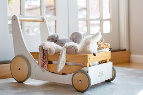 Wooden Baby Walker, Toy Wagon, Wooden Wagon, Wooden Rack, Dolls Prams, 1st Birthday Gifts, Baby Walker, Pull Toy, Wooden Dolls