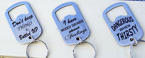 Customizable Stainless Steel Bottle Opener Keychain • Engraved Bottle Opener •Personalized Bottle Opener • Custom Gift for Him or Her Engraved Bottle Opener, Personalized Bottle Opener, Bottle Opener Keychain, Metal Bottles, Steel Bottle, Beer Lovers, Stainless Steel Bottle, Father Of The Bride, Father And Son