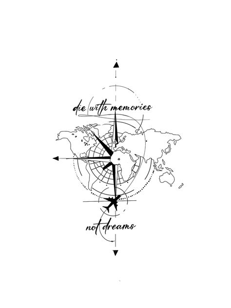 Compass Line Art, World Map Tattoo, Aviation Tattoo, World Map Tattoos, Feminine Skull Tattoos, Mandala Hand Tattoos, Tatuagem Masculina Pequena, Tattoo Line, Compass Tattoo Design