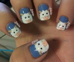 This is so cute! Gonna do it on my toes League Of Legends Nails, Anime Nails, Nail Art Tutorial, Pretty Nails, League Of Legends, Nail Inspo, You Nailed It, So Cute, Do It