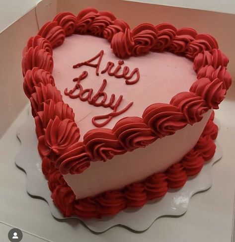 Aries Angel Cake, Aries Bday Cake, Aries Baby Cake, Aries Birthday Cake, Aries Cake, 21st Birthday Cake For Girls, Birthday Cakes For Girls, Heart Birthday Cake, 22nd Birthday Cakes