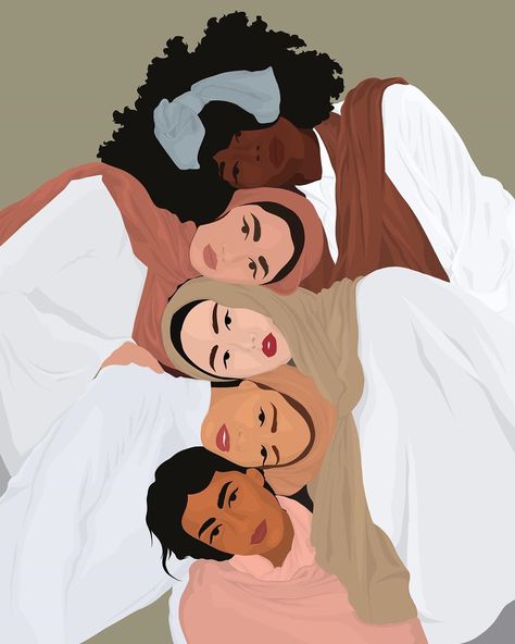 L I A N E on Instagram: “We are stronger together 🙌 #strongwomen #togetherwearestronger #womenempowerment #womenofillustration #womanpower #equality #illustration…” Equality Illustration, In My Soft Girl Era, We Are Stronger Together, Feminism Art, Soft Girl Era, Stronger Together, Tableau Art, Woman Illustration, International Women's Day