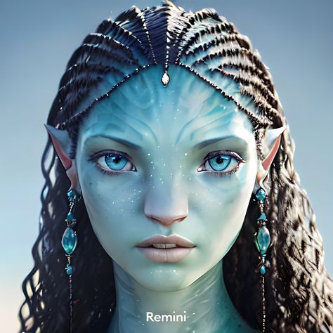 Avatar Makeup, Vi Cosplay, Avatar Theme, Blue Avatar, Avatar James Cameron, Beautiful Photoshoot Ideas, Avatar Picture, Alien Character, Avatar Fan Art