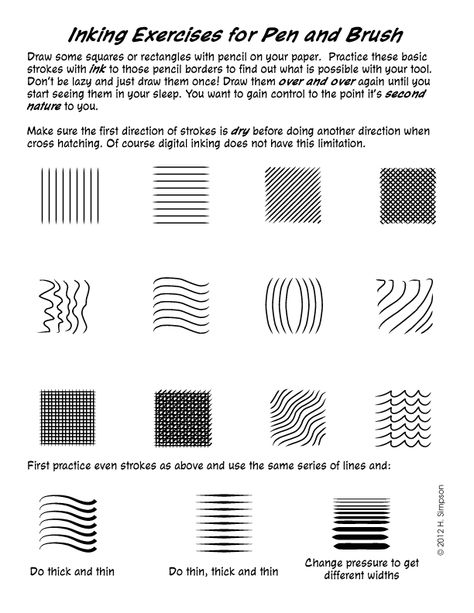 Line Weight Drawing Tutorial, Shading Practice Worksheet, Tattoo Drawing Practice, Line Practice Drawing, Ink Exercises, Line Work Practice, Exercises For Drawing, Line Drawing Practice, Shading Exercises