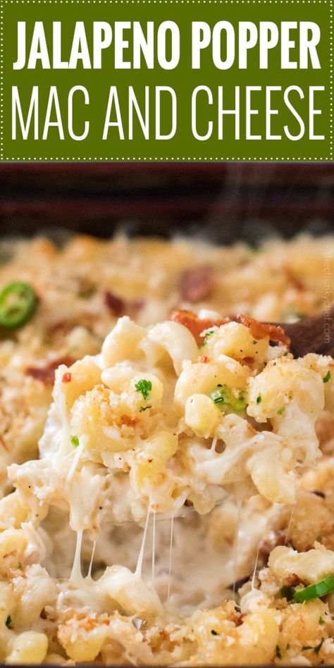 Jalapeno Mac And Cheese, Spicy Mac And Cheese, Best Mac N Cheese Recipe, Baked Mac And Cheese Recipe, Best Macaroni And Cheese, Macaroni Cheese Recipes, Popular Appetizers, Jalapeno Recipes, Best Mac And Cheese