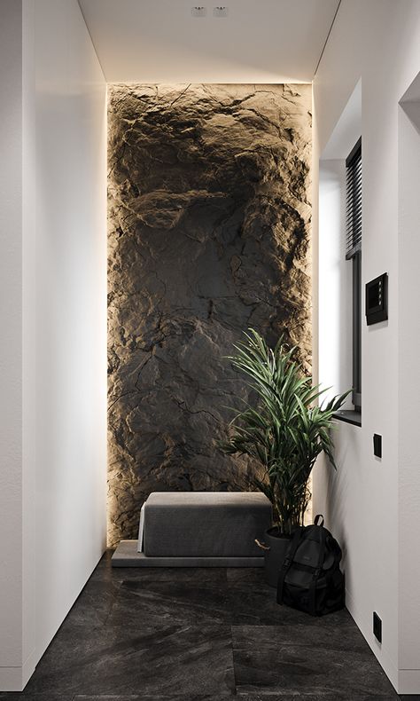 Wall Texture Design, Desain Furnitur Modern, 카페 인테리어 디자인, Appartement Design, Green Hills, Interior Wall Design, Architecture Visualization, Autodesk 3ds Max, Stone Wall