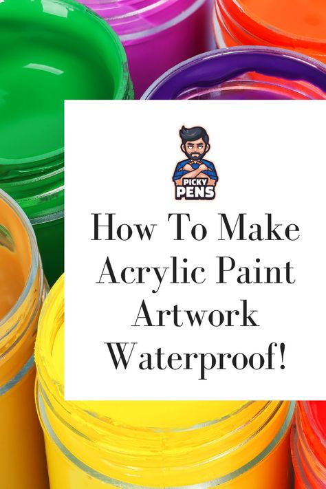 In this article, we go over how you are able to make acrylic paint waterproof. We go over a commercial product as well as a few common household items that people have tried too! Acrylic Paint Thinner Diy, How To Seal Acrylic Paint On Ceramic, Crafts With Acrylic Paint, How To Make Cheap Paint Thicker, How To Make Paint Thicker, Acrylic Paint On Plastic, Cats Health, Paintings Wall Decor, Landscapes Beautiful