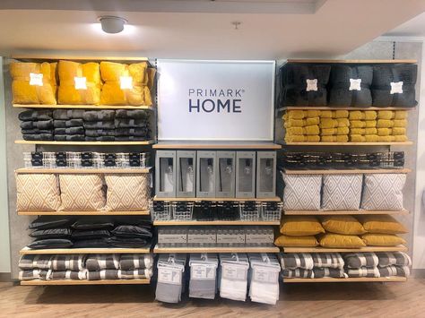 New Homeware 💛🖤 . . #primark #primarkhome #primarkvm #primarkdundee #overgatedundee #vm #visualmerchandising #visualmerchandiser… Homeware Store Design, Zara Home Interiors, Homeware Display, Furniture Store Design, Primark Home, Bedroom Design Styles, Homeware Store, Retail Design Display, Store Interiors