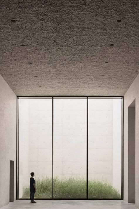 Crematorium Siesegem by KAAN Architecten Empty Room, Church Architecture, Minimalist Architecture, Landscape Architect, Modernism, Contemporary Architecture, Large Windows, Siena, Landscape Architecture