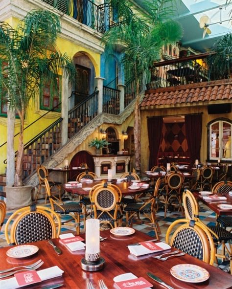 Dinning room. | #cuban #food #drink #philly #authentic Tropical Brunch, Havana Restaurant, Cuban Decor, Cuba Libre Cocktail, Cuban Cafe, Havana Nights Party, Cuba Beaches, Cuban Restaurant, Viva Cuba