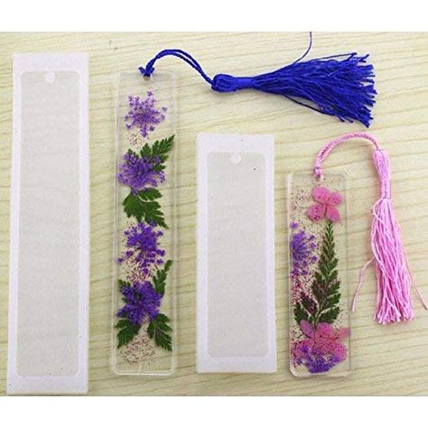 PRICES MAY VARY. ★ Application: It's perfect for beautiful bookmarks, if you are a book lover, you can also use it to create other craft accessories for keychain, handbag, car pendant decoration, or to decorate your room, or send to your friends as a gift. ★ Durable Silicone Material: This bookmark mold is made of silicone material, which is reusable and flexible, and easy to use and clean. The workmanship of molds is delicate, inside is smooth, so the bookmarks produced are smooth and flat, wil Epoxy Resin Jewelry Diy, Silicone Mold Making, Diy Bookmark, Epoxy Resin Jewelry, Silicone Molds Jewelry, Making Resin Jewellery, Bookmark Craft, Resin Jewelry Diy, Silicone Resin Molds