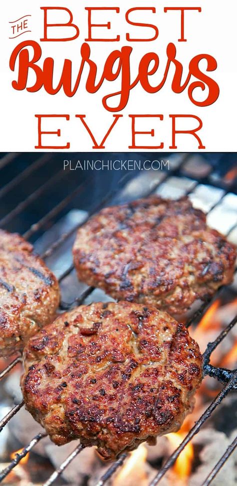 Grilled Hamburger Recipes, Best Burgers Ever, Best Hamburger Recipes, Bbq Hamburgers, Cabinet Trash, Hamburger Recipes Patty, Burger Recipes Beef, Hamburgers Grilled, The Best Burgers