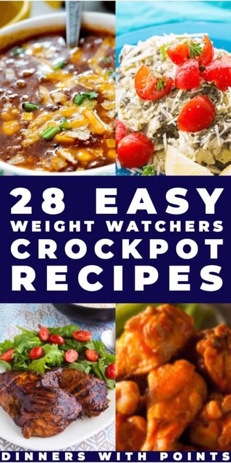 28 Weight Watchers Crockpot Recipes with SmartPoints. If you’re on the Weight Watchers diet then you need these 28 weight watchers crockpot recipes with Freestyle Points to make life easy! We’re talking chicken, chili, ground turkey, slow cooker pot roast, and taco soup! Healthy, hearty weight watchers crockpot recipes to help you lose weight & feed your family! Easy weight watchers meals with points. Because it works! #weightwatchers #ww #smartpoints #crockpot #slowcooker #dinner Taco Soup Healthy, Chili Ground Turkey, Weight Watchers Crockpot Recipes, Turkey Slow Cooker, Ground Turkey Slow Cooker, Meals For Busy Nights, Weight Watchers Food Points, Weight Watchers Crock Pot Recipes, Weight Watchers Meals Dinner