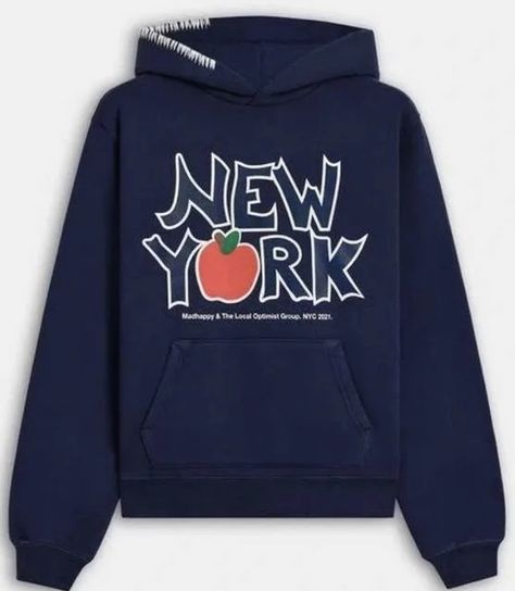 Mad Happy Hoodie, Mad Happy, New York Hoodie, Happy Hoodie, Crop Crewneck, Navy Crop Top, Fun Heels, Cropped Crewneck, French Terry Hoodie